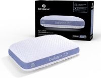 Bedgear Balance Performance Pillow 2.0, Moisture Wicking, Medium Firmness, Washable Removable Cover, 20" W x 26" L x 5.75" H