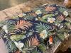 Lot of (4) ARDEN 20 in. x 20 in. Simone Blue Tropical High Back Outdoor Dining Chair Cushion - 3