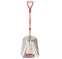 Razor-Back 31 in. Wood Handle Aluminum Scoop Shovel