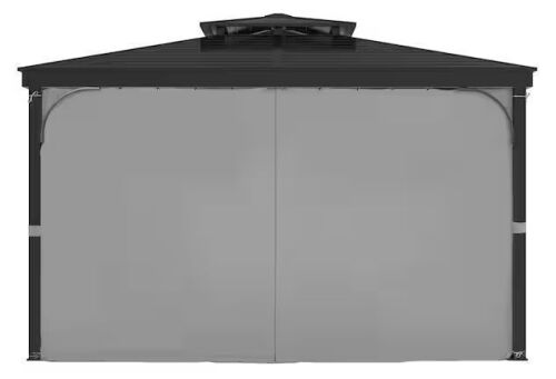 Outdoor Waterproof Gazebo Curtains, 12 ft. x 10 ft. Panel Privacy Sidewall, 6.7 ft. Tall