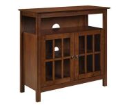 Convenience Concepts Big Sur 36 in. Dark Walnut Wood TV Stand Fits TVs Up to 40 in. with Storage Doors