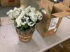 Nearly Natural Indoor/Outdoor UV Resistant White Geranium Hanging Basket Artificial Plant - 2