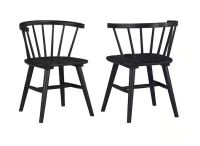 Steve Silver Willow Black Wood Side Chair (Set-2)