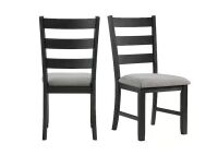 Picket House Furnishings Kona Black Upholstered Ladder Back Dining Chair (Set of 2)