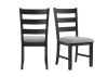 Picket House Furnishings Kona Black Upholstered Ladder Back Dining Chair (Set of 2)