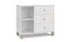 Storkcraft California White with Driftwood 37.87 in. Wide 3-drawer Combo Dresser - Loose Hardware