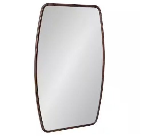 Kate and Laurel Caskill 32 in. x 20 in. Classic Rectangle Framed Bronze Wall Accent Mirror