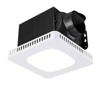 VEVOR 110 CFM Bathroom Exhaust Fan with LED Light Bathroom Vent 3 Gear Color Temp