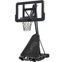 Adjustable 4.4-10ft Basketball Hoop, w/ Shatterproof Backboard, Ball Return