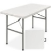 4ft Portable Folding Plastic Table w/ Handle, Lock