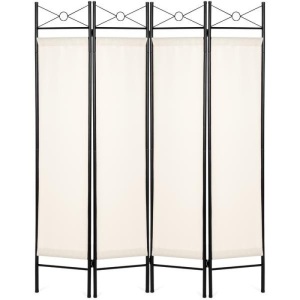 Lot of (2) 4-Panel Folding Privacy Screen Room Divider Decoration Accents, 6ft. Appear New