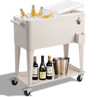 80 Qt Rolling Ice Chest Cooler Cart