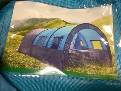 Large Blue Tent With Tent Cover, E-Commerce Reurn, Sold as is