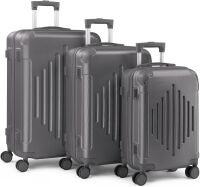3 Piece Hardside Suitcase Set - Damage to Large Piece