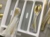 Gold Flatware Set with Holder, 60pc - 3