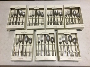 Lot of (7) New Hearth & Hand Flatware Sets