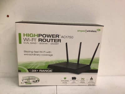 Lot (2) Amped Wireless High Power Wifi Router, E-Commerce Return, Sold as is