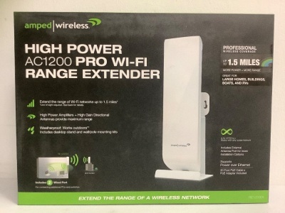 Lot (2) Amped Wireless High Power Range Extender, New, Sold as is