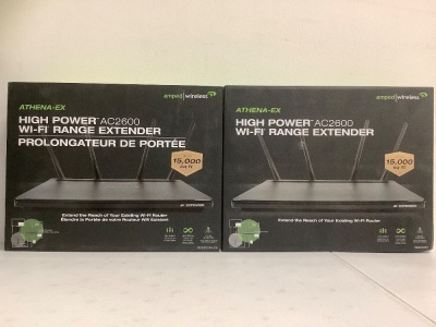 Lot (2) Amped Wireless Wifi Range Extender, E-Commerce Return, Sold as is