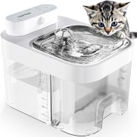 HAPAW Cat Water Fountain, Wastewater Separation & No Filter Cotton, Pet Water Dispenser with 101oz/3L Large Capacity Tank, Wireless Automatic Water Fountains for Cats Indoor Cat Watering Supplies