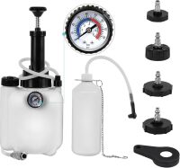 BreeRainz 3L Upgraded Brake Bleeder Kit, Manual Brake Bleeder Fluid Pump with 4 Master Cylinder Adapters and 1L Brake Bleeder Bottle Suitable for Most Vehicles