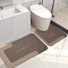 Housego 2PCS Absorbent Bath Mat Magic Rug Sets, Quick Drying Bath Mat Non-Slip Floor Rug Rubber Backed for Bathroom Kitchen Shower Sink, Water Absorbent