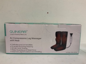 Quinear Air Compression Leg Massager, E-Commerce Return, Sold as is