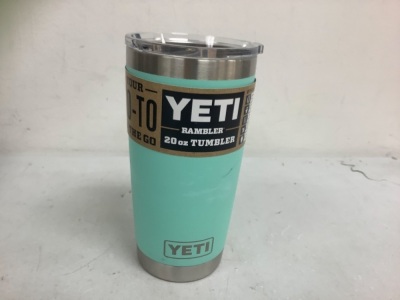 Yeti 20oz Tumbler, E-Comm Return, Slider on Lid Broken