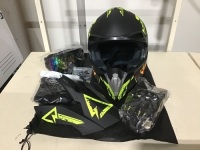 BaFang Green Wardog Motocross Helmet, Gloves, Goggles&nbsp;