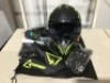 BaFang Green Wardog Motocross Helmet, Gloves, Goggles&nbsp;