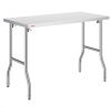 VEVOR Heavy-duty Stainless Steel Folding Commercial Prep Table, 48 x 24 Inch, 300lb Capacity