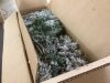 7.5' Pre-Lit Snow Flocked Artificial Pine Christmas Tree w/ Warm White Lights - 3