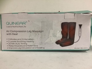 Quinear Air Compression Leg Massager, Untested, E-Commerce Return, Sold as is