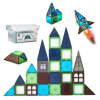 32-Piece Kids Magnetic Tiles Set, Educational Building STEM Toy w/ Case - Earth Tone