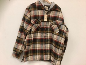 Red Head Flannel Hooded Jacket, Appears New