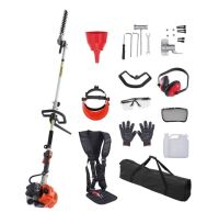 VEVOR 15.7-inch 26CC 2 Cycle Gas Powered Pole Hedge Trimmer with Dual Sided Dual Action Blade, 270&deg; Adjustable Trimmer Head
