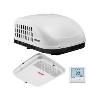 VEVOR 15000 BTU Non-Ducted Rooftop RV AC Unit, 65 dB Quiet Design, Including Air Distribution Box, Operation Panel and Installation Hardware