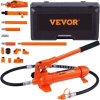 VEVOR 4 Ton Porta Power Kit, Portable Hydraulic Jack with 3.9 ft Oil Hose, Auto Body Frame Repair Kit with Storage Case