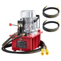 VEVOR Electric Hydraulic Pump, 750W 10,000 PSI, 120V Double Acting Electric Driven Hydraulic Pump Power Pack Unit, with Manual Valve, 2.1 Gallon / 8L, for Punching, Bending, Double Acting Cylinders