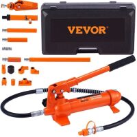 VEVOR 4 Ton Porta Power Kit, Portable Hydraulic Jack with 3.9 ft Oil Hose, Auto Body Frame Repair Kit with Storage Case