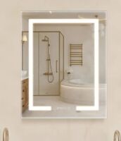 VEVOR Lighted Medicine Cabinet with Mirror, 24 x 30 in Recessed or Wall Mount, 3 Color Dimmable LED, HD Mirror, Clock, Adjustable Shelve Storage, Memory Defog Function