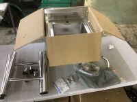VEVOR Commercial Hand Sink with Faucet and Side Splash, 17x12.8 inch