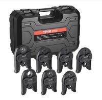 VEVOR 7PCS Pressing Jaws 1/4" to 1-1/8" - Compatible with RLS Copper Pipes, Work with 32KN Standard Press Tools for High Pressure HVAC/R Applications - with Case