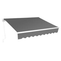 VINGLI 118W x 59H Retractable Awning with Manual Crank Handle and Aluminum Frame
