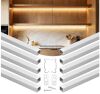 VEVOR 10-Pack 6.6 ft Plus-Size U Shape LED Aluminum Channel, with Milky Cover, End Caps and Mounting Clips