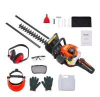 VEVOR 23.2-inch 26CC 2 Cycle Gas Hedge Trimmer with Dual Sided Dual Action Blade, 180&deg; Adjustable Trimmer Head