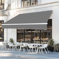 Retractable Manual Awning with Hand Crank