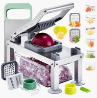 VEVOR Vegetable Chopper Mandoline Slicer, 9 Stainless Steel Blades