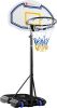 Kids Height-Adjustable Basketball Hoop, Portable Backboard Set w/ 2 Wheels, Fillable Base, 70.5in to 82.3in Tall