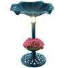 Solar Lighted Bird Bath w/ Planter